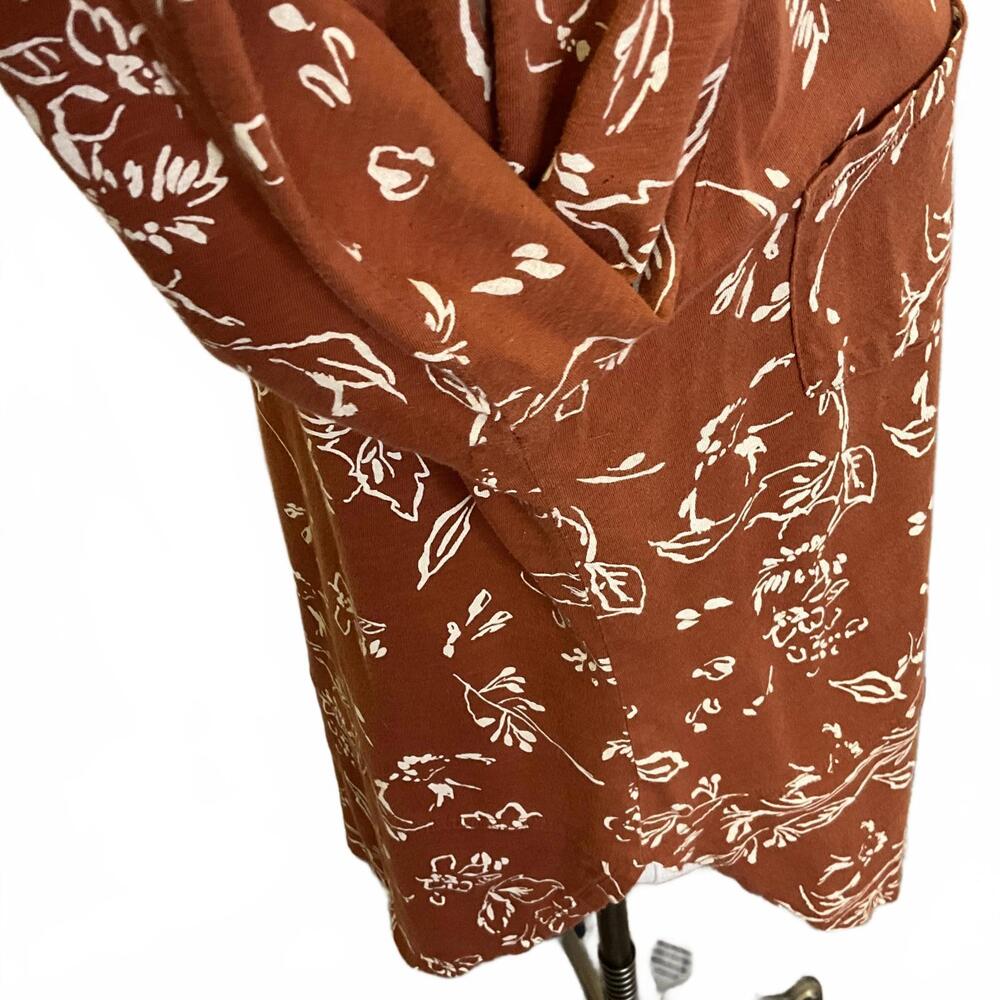 Sonoma Women's Size XL Brown Long Sleeve Button Down Shirt Top Cotton - Picture 4 of 9